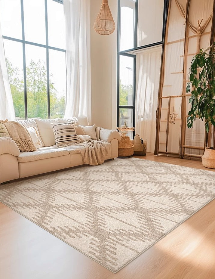Abstract Modern Area Rugs for Living Room & Dining Room - Extra Large Contemporary Geometric Carpet - Non-Slip Soft Floor Mat for Home Decor, Office, Bedroom - Perfect for High Traffic Areas & Stylish Interior Design