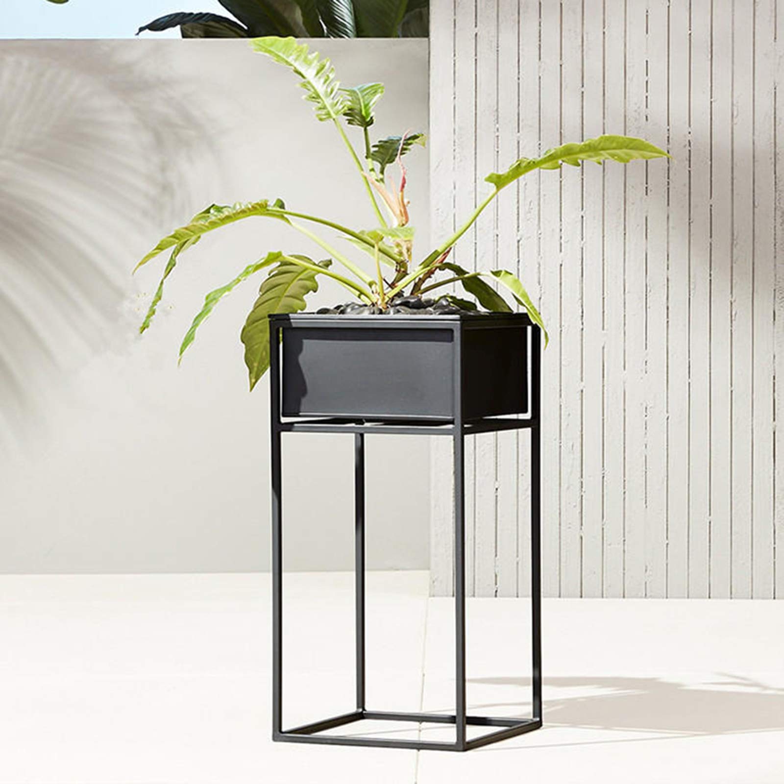 2 Pack Heavy Duty Metal Flower Pot Stand Holder - Indoor Outdoor Plant Stand for Large Pots, Garden, Patio, Balcony & Home Decor | Perfect for Living Room, Porch, Terrace & Backyard