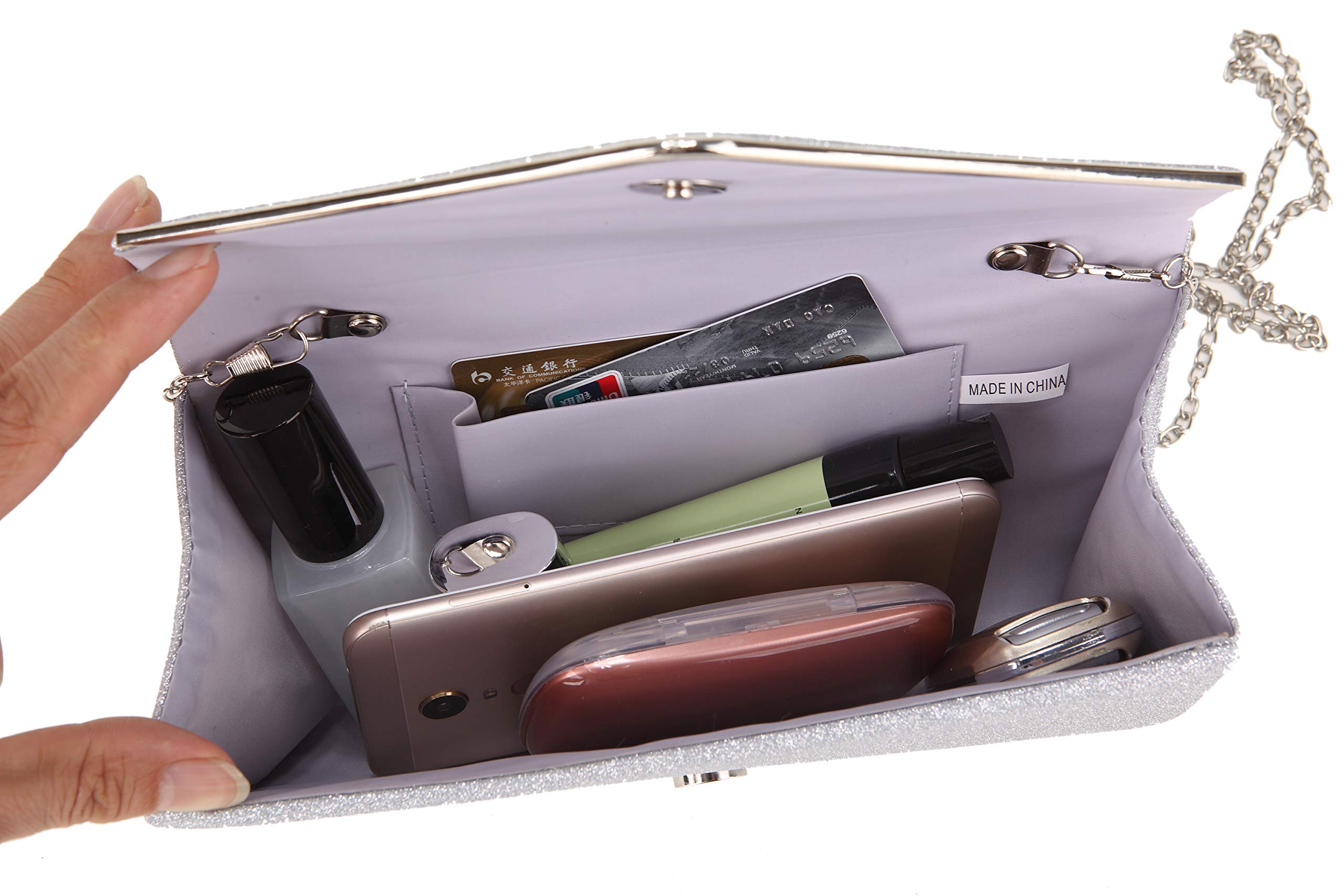 Sparkling Evening Clutch Purses for Women - Elegant Shoulder & Crossbody Party Handbags for Weddings, Prom & Special Events