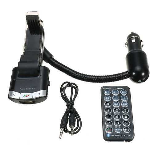 12V/24V Bluetooth FM Transmitter with Hands-Free Calling, USB Charger & MP3 Player - Car Phone Holder for Music Streaming & Safe Driving
