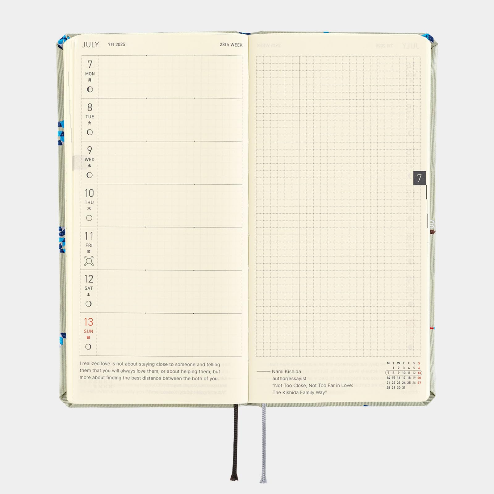 Hobonichi Techo 2025 Weeks MEGA Planner - English Version, Tall & Slim Size, January Start | Perfect for Daily Scheduling, Journaling & Productivity | Bow & Tie Snake Toy for Pet Play & Enrichment
