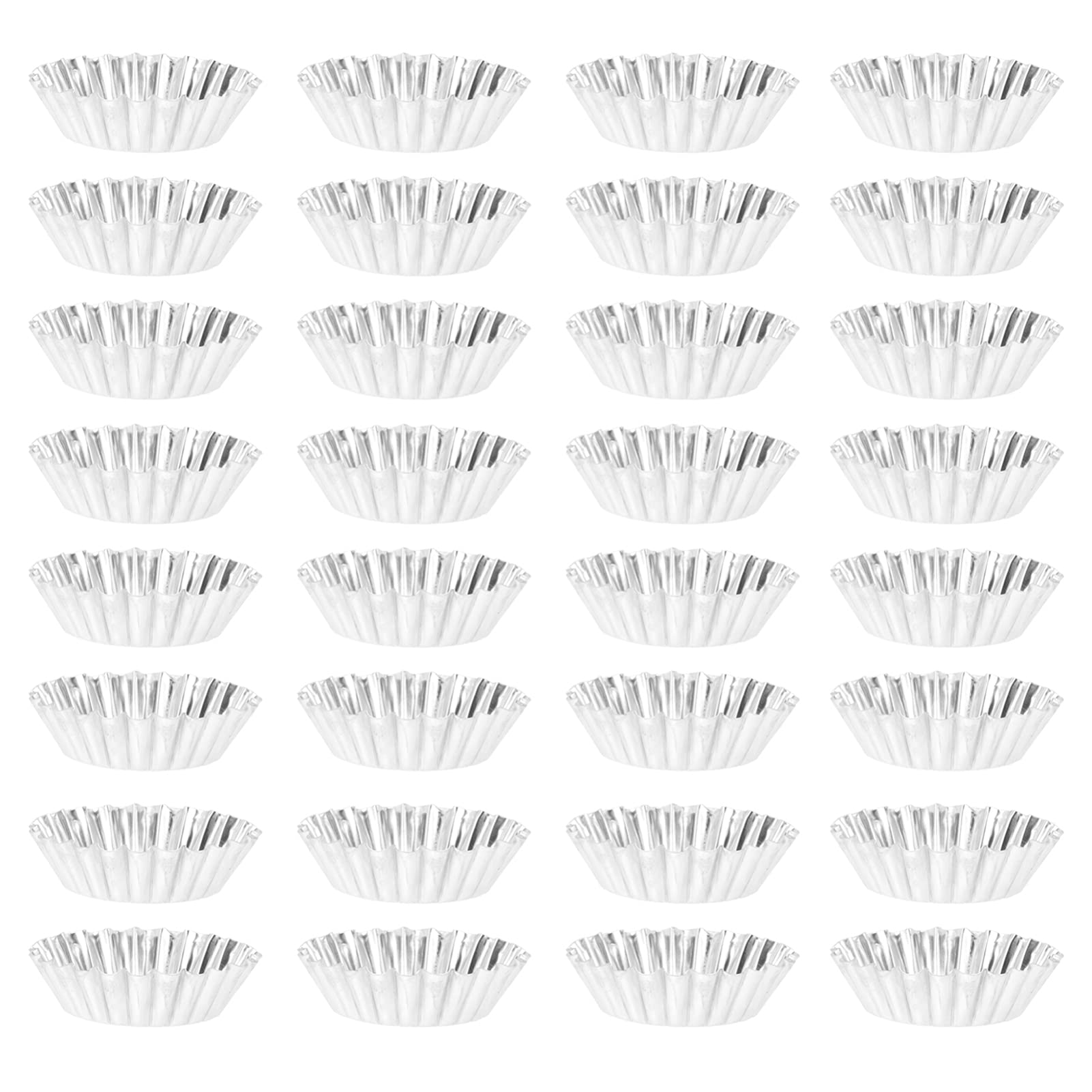 100pcs Aluminum Round Chocolate Molds for Baking - Egg Tart Cake Cups, Pie Pans & Muffin Tins | Perfect for Pastry, Cupcakes, Pudding & Chocolate Chip Baking | Reusable Baking Tools for Home & Professional Kitchens