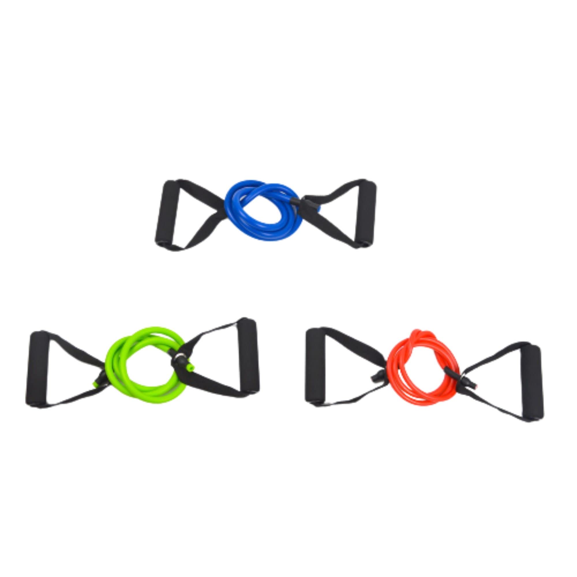 Thysol Resistance Tube Bands Set with Handles - 3 Pack Multicolored Exercise Bands for Home Workout, Strength Training, and Physical Therapy