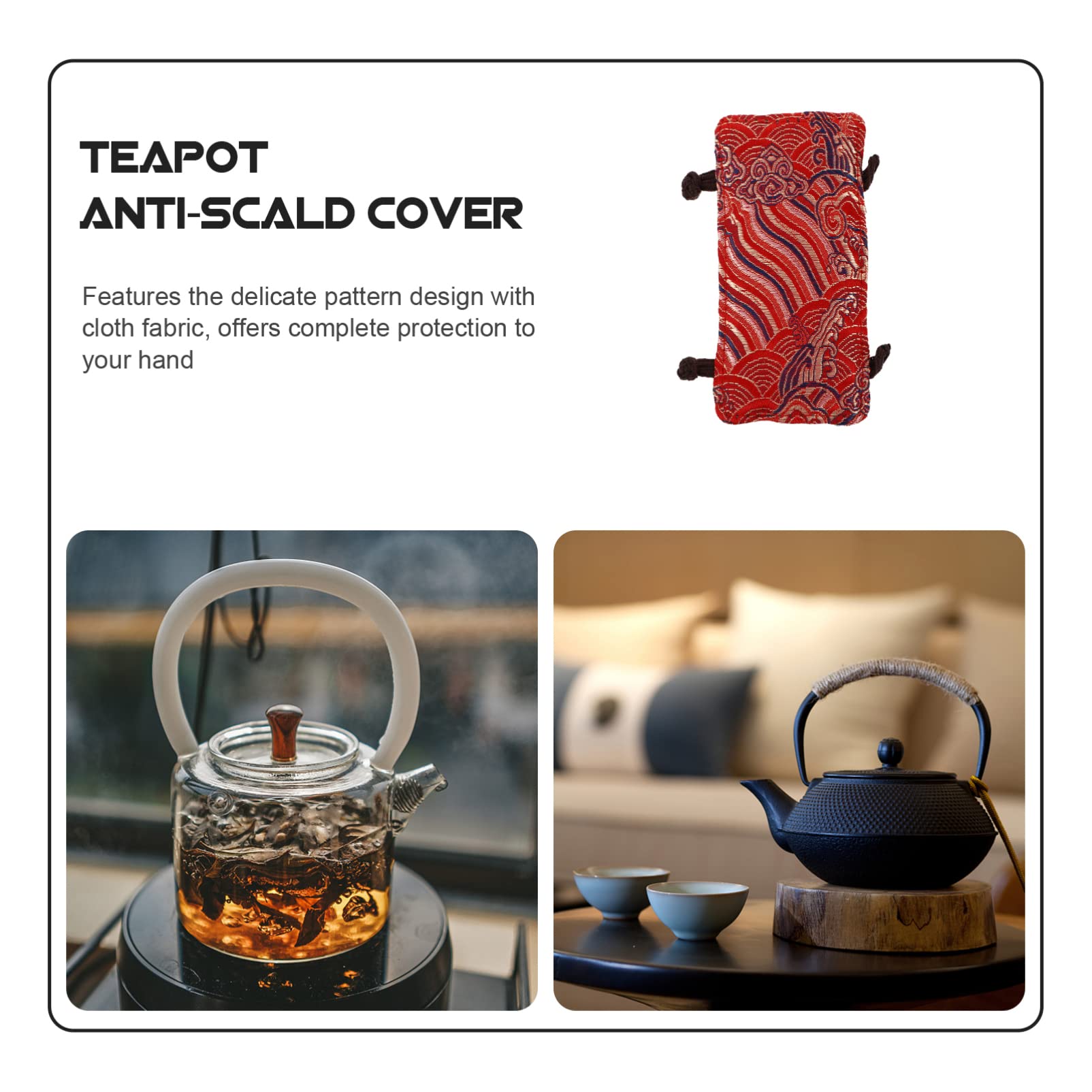 FAVOMOTO Anti-Scald Teapot Handle Cover - Heat Resistant Kitchen Gloves for Cooking & Tea Making