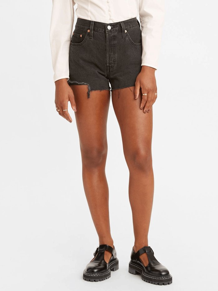 Levi's Women's 501 Original Shorts in Lunar Black - Classic Denim Shorts for Casual Wear, Summer Outfits & Everyday Style
