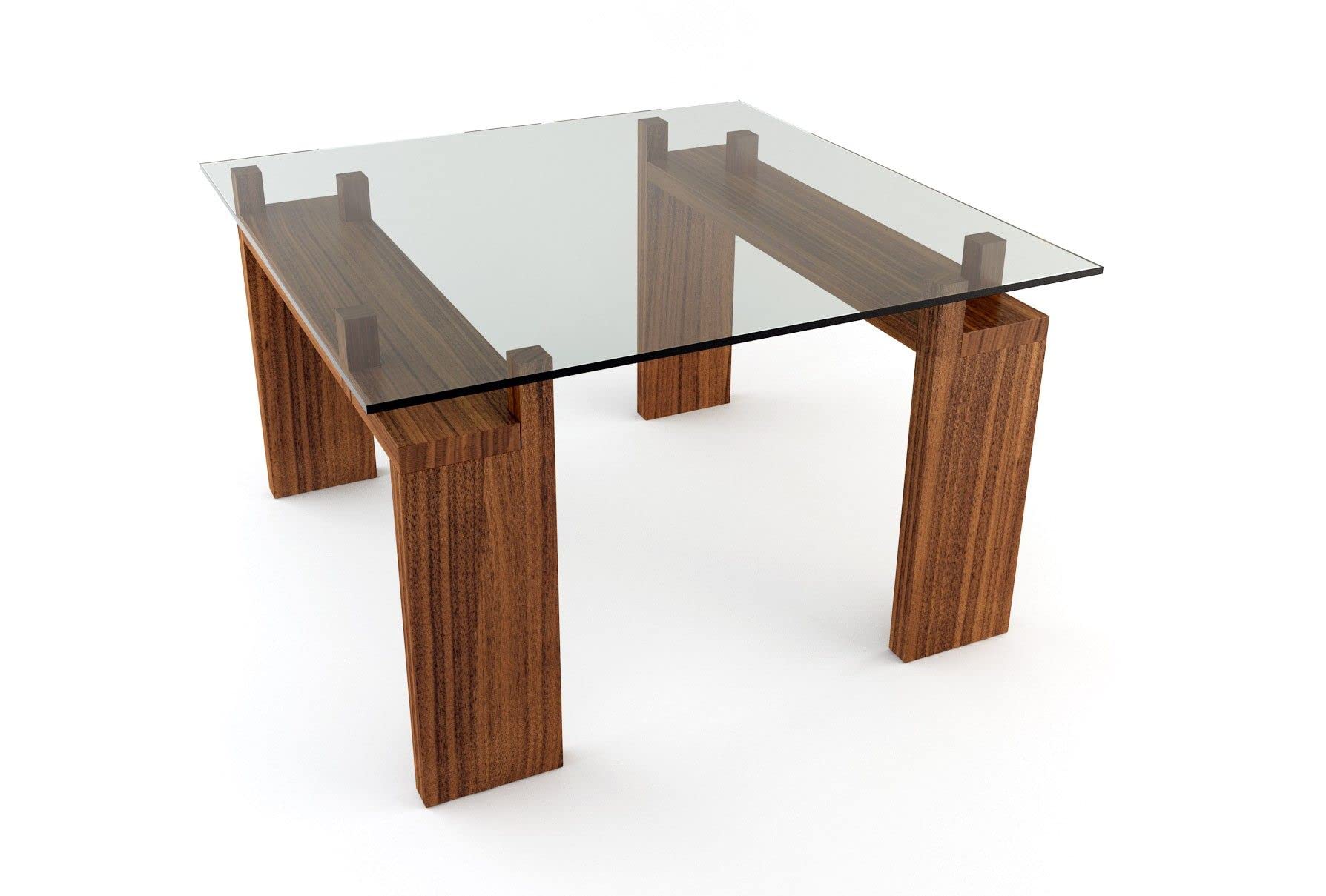 34 Inch Clear Square Glass Table Top by Fab Glass and Mirror - Perfect for Dining Room, Living Room, and Office Furniture