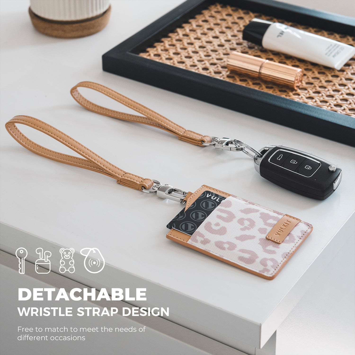 VW114 RFID Blocking ID Badge Holder with Adjustable Lanyard - 3 Card Slots for Student ID, Bus Pass & Work Permit - Perfect for School, Office & Public Transport Security