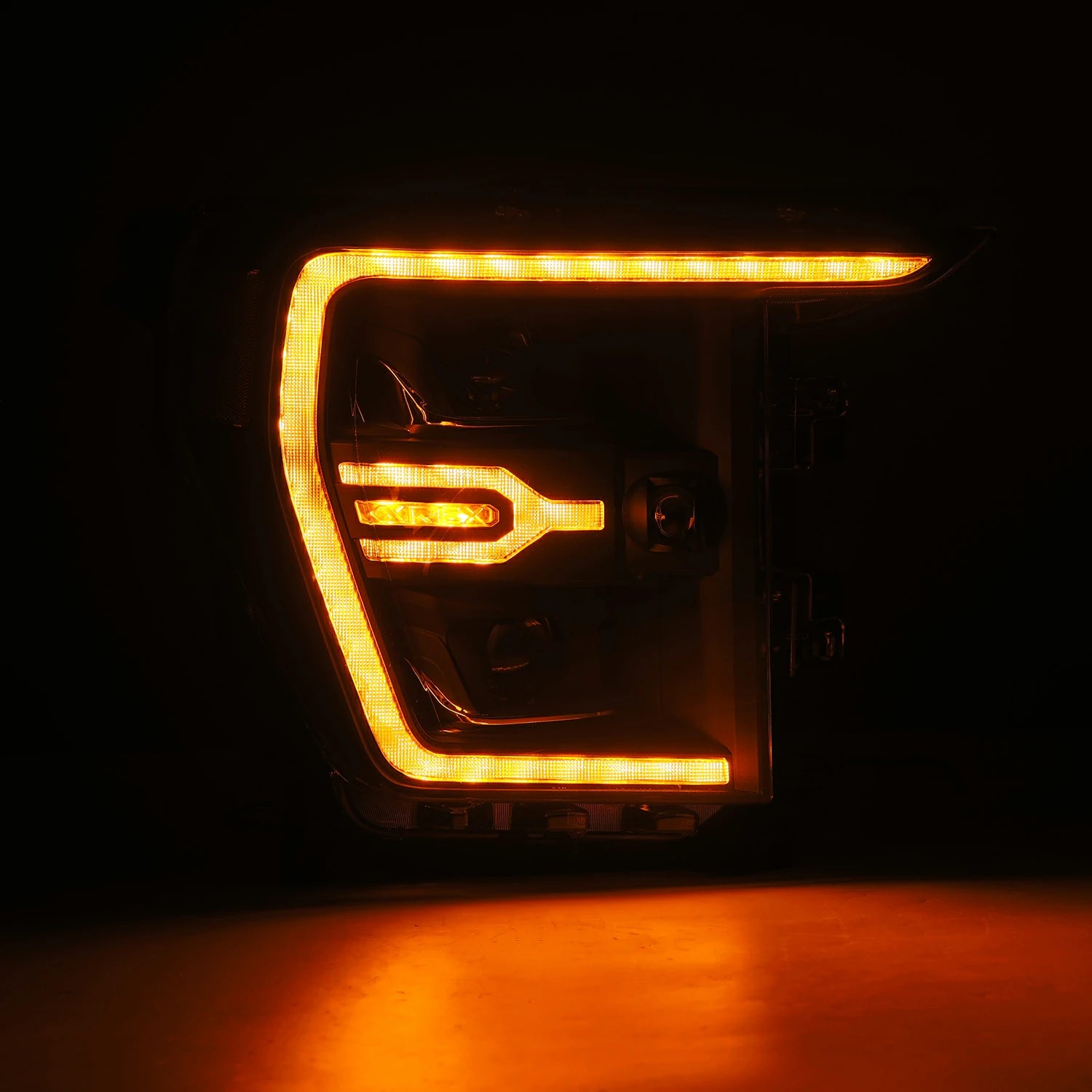 21-23 Ford F150 & F150 Raptor LUXX Series LED Projector Headlights - Alpha Black - Upgrade Your Truck's Lighting for Night Driving & Off-Road Adventures