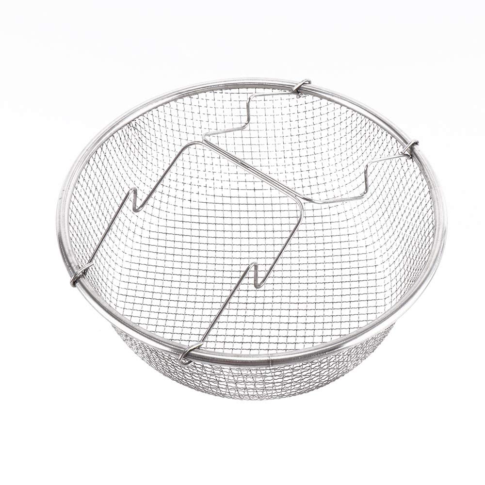 Premium Stainless Steel Fry Basket - Round Deep Fryer Basket for French Fries, Onion Rings & More - Durable Kitchen Strainer for Restaurants, Food Trucks & Home Cooking