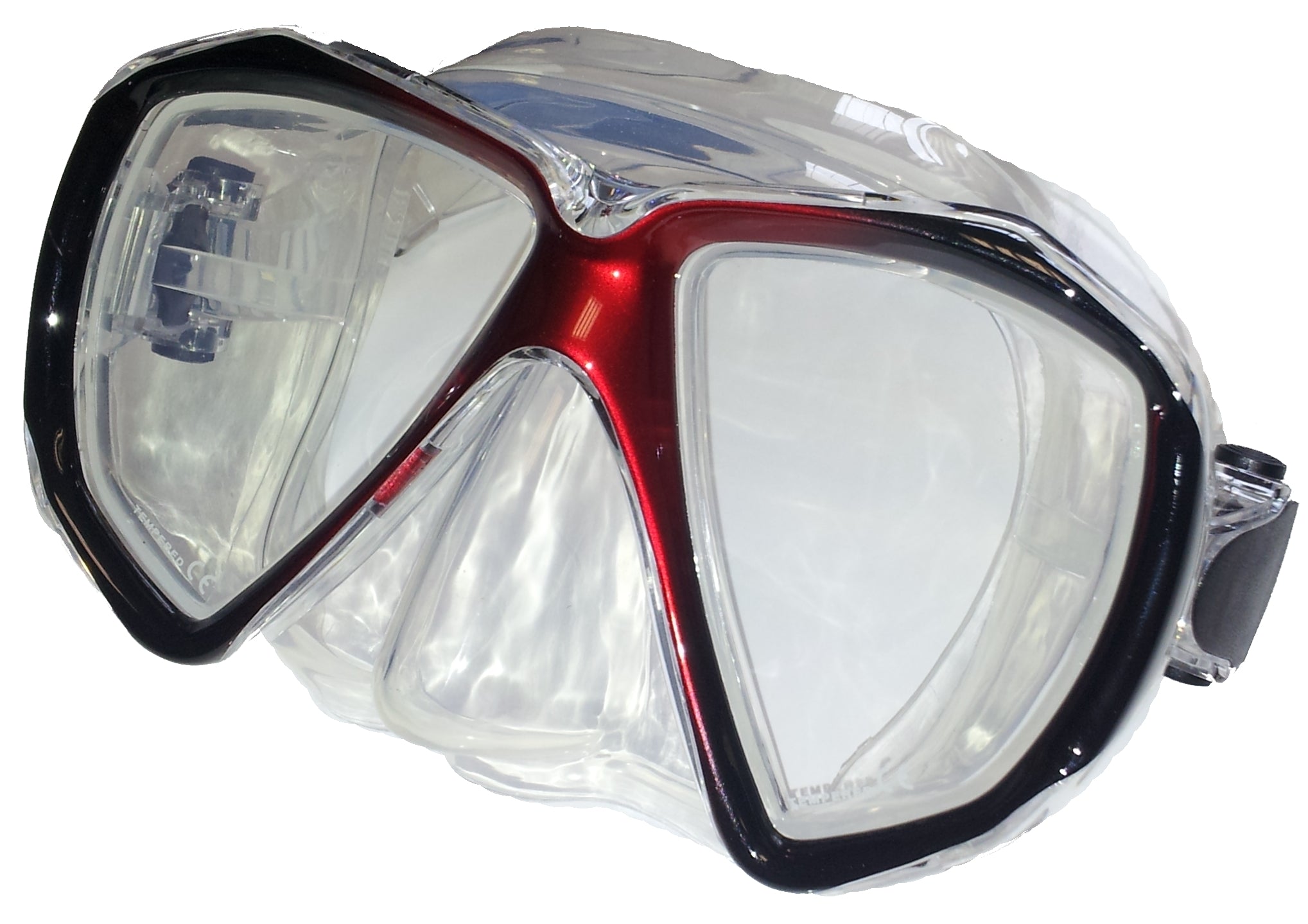 Beaver Red Focus Silicone Dive Mask - Low Volume Scuba Diving & Snorkeling Gear for Clear Underwater Vision - Perfect for Ocean, Pool & Spearfishing Adventures