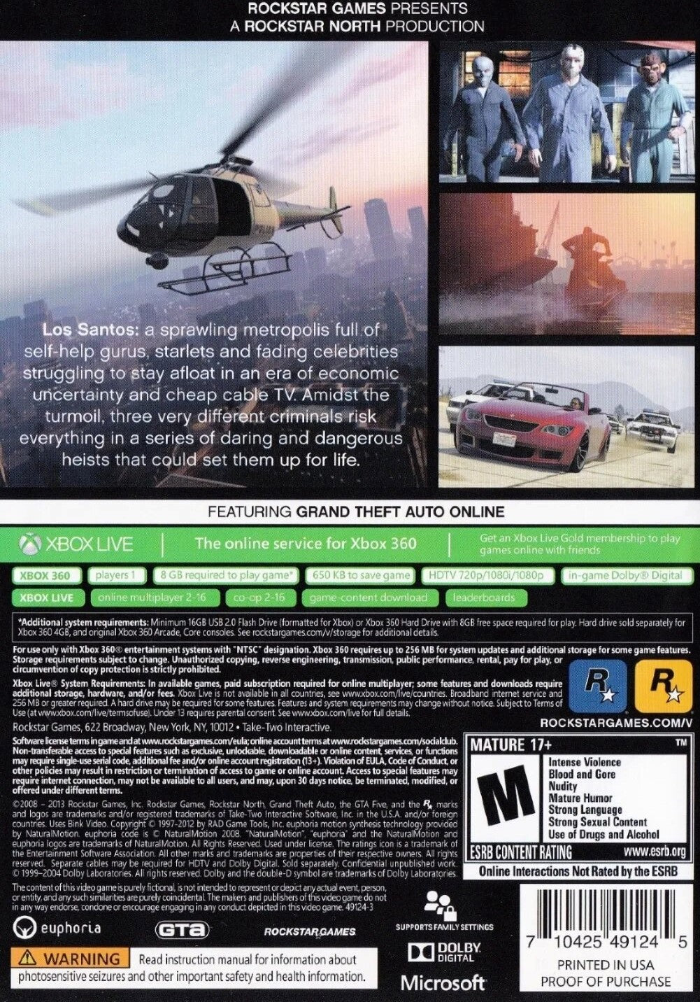 Grand Theft Auto V - PlayStation 4 (2 Disc Set) | Open World Action Adventure Game | Perfect for Gaming Enthusiasts & Story-Driven Players