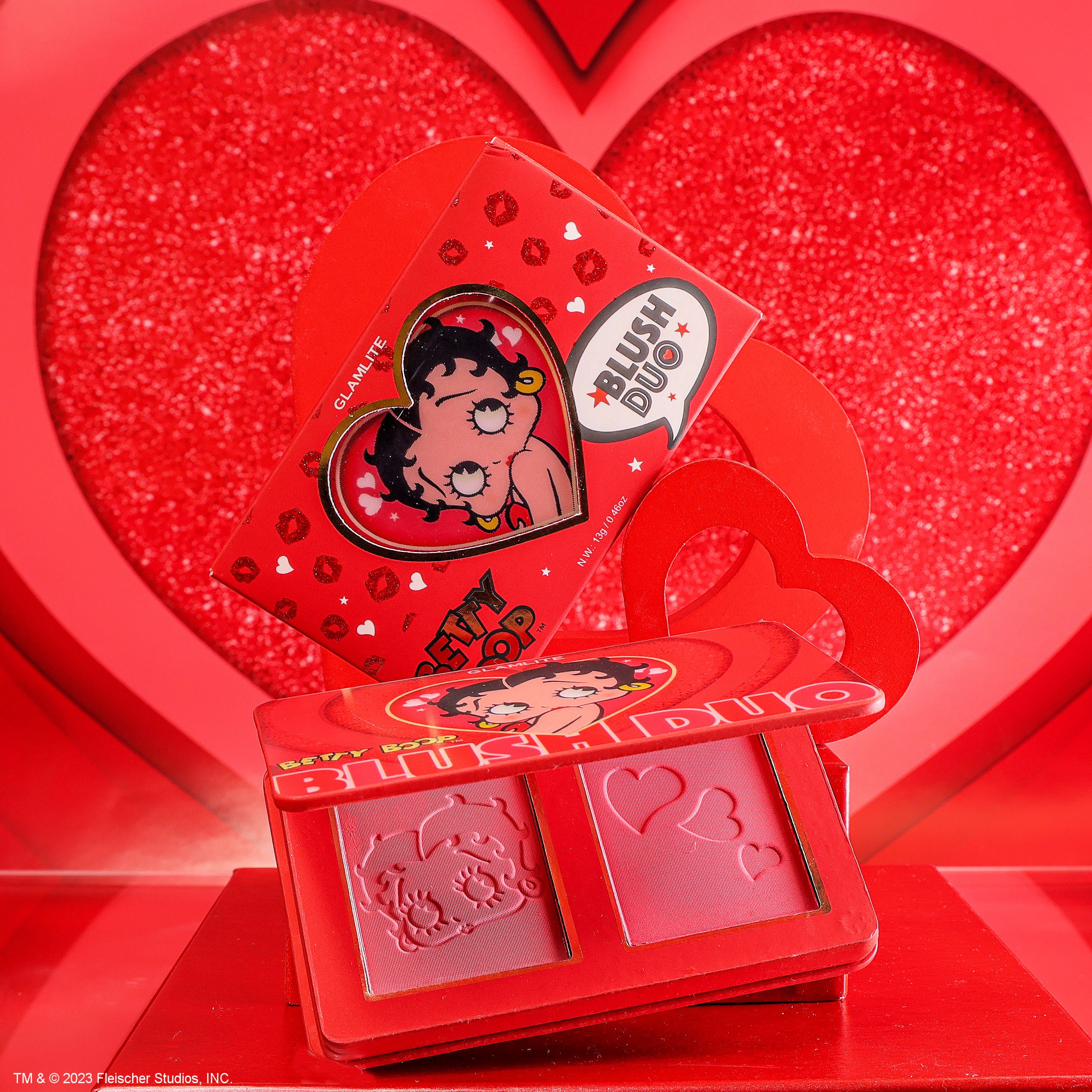 Betty Boop™ x Glamlite Blush Duo - Long-Lasting Cheek Color for a Flawless Glow | Perfect for Everyday Wear & Special Occasions