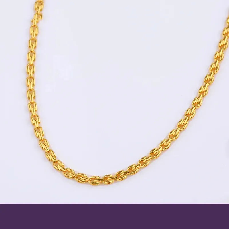 24K Pure Gold Necklace Real AU 999 Solid Gold Chain for Women - Classic & Stylish Fine Jewelry Gift for Anniversary, Valentine's Day & Special Occasions