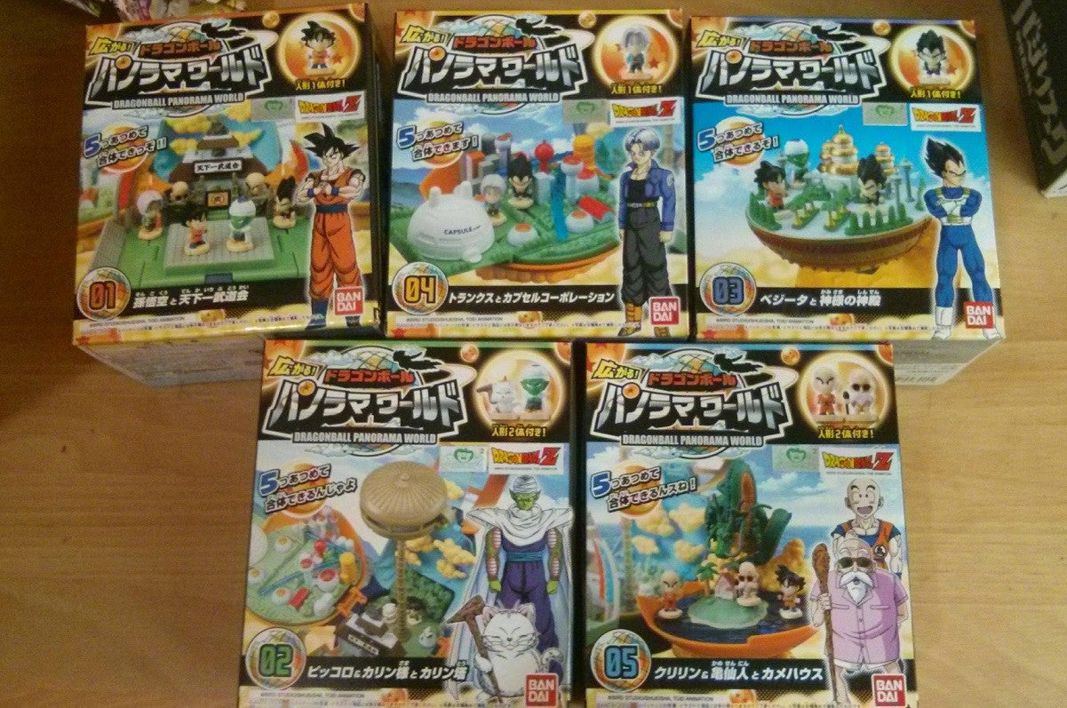Bandai Dragon Ball Panorama World Shenron & Karin Tower 5-Piece Trading Figure Set - Perfect for Anime Collectors & Dragon Ball Z Display Scenes