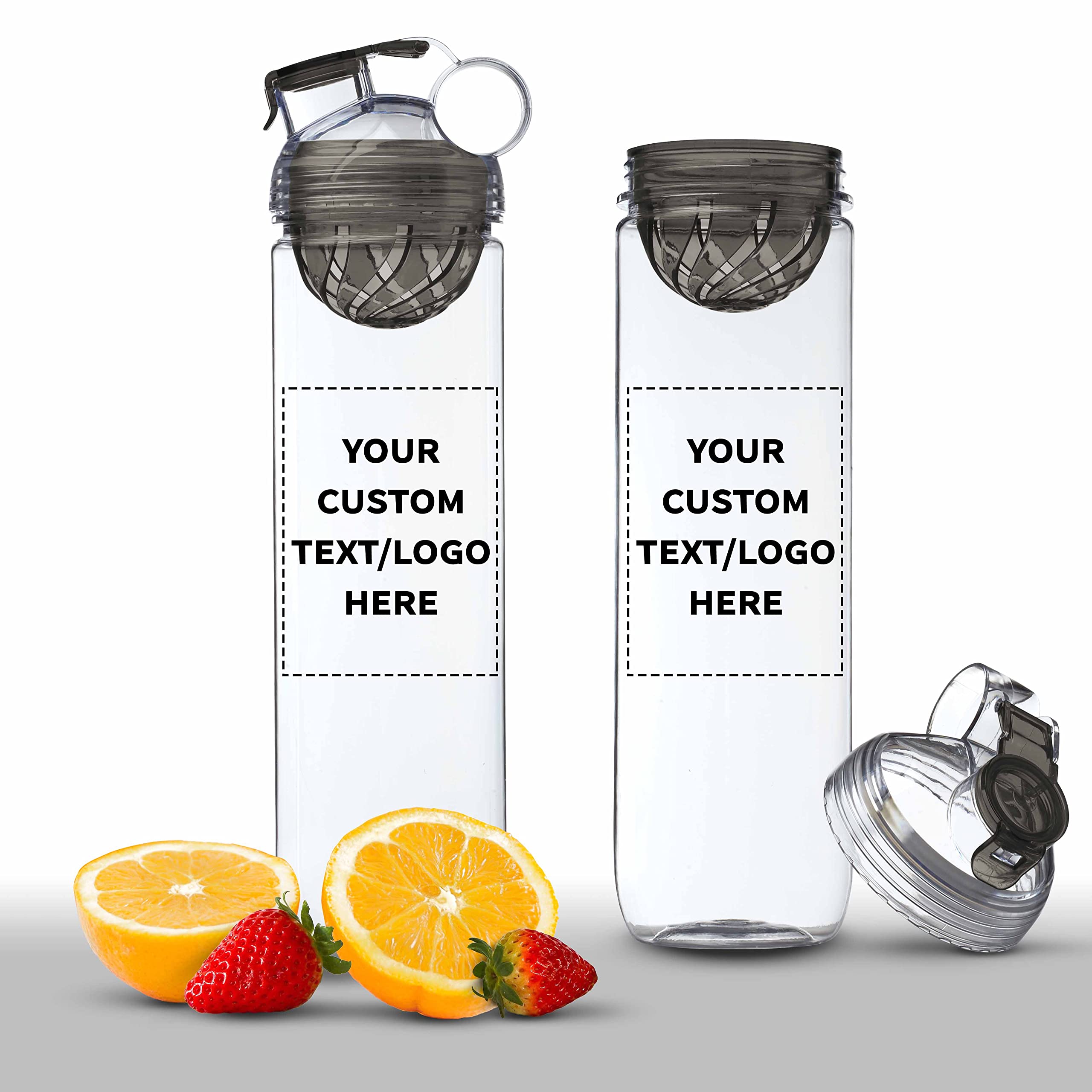 24 Pack Gridiron Infuser Water Bottles Set - 27oz BPA-Free Sports Bottles with Screw-On Flip-Top Lid, Leakproof & Customizable (Text/Logo) - Perfect for Gym, Hiking, Team Sports & Outdoor Activities