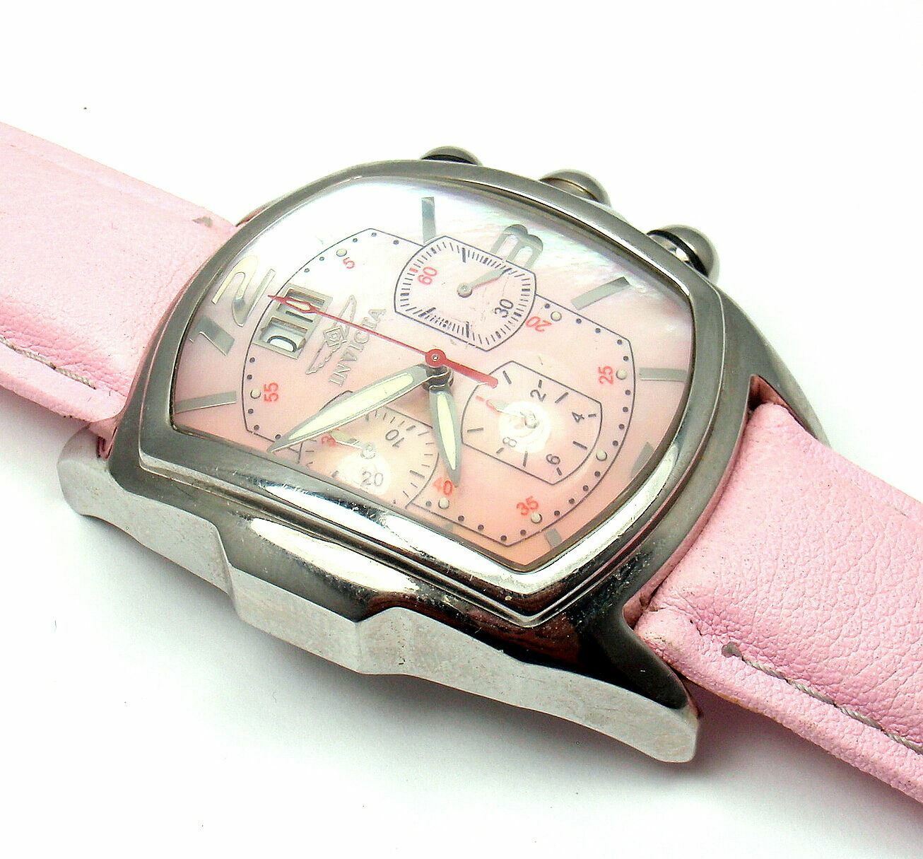 Invicta 2467 Men's Watch - Large Dragon Lupah Design, Pink Mother of Pearl Dial, Quartz Movement | Perfect for Formal Events & Luxury Gift Giving