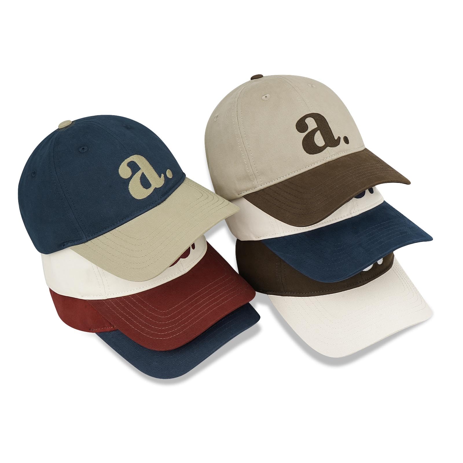 Clakllie Women's & Men's Breathable Baseball Cap - Adjustable Low Profile Trucker Hat for Golf, Dad, Casual Wear | Two-Tone Ball Cap for Outdoor Sports & Daily Use
