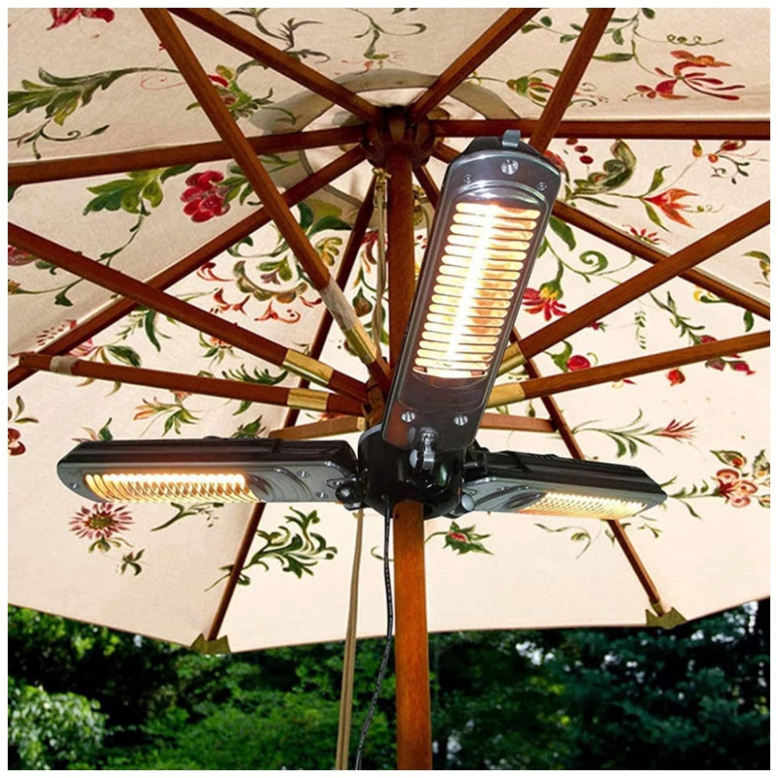 LIMB Electric Patio Heater - Outdoor Garden Heater with Aluminum Construction, Waterproof Halogen Quartz Heating for Patio, Deck, Backyard & Indoor Use - Perfect for Restaurants, Cafes and Home Outdoor Spaces