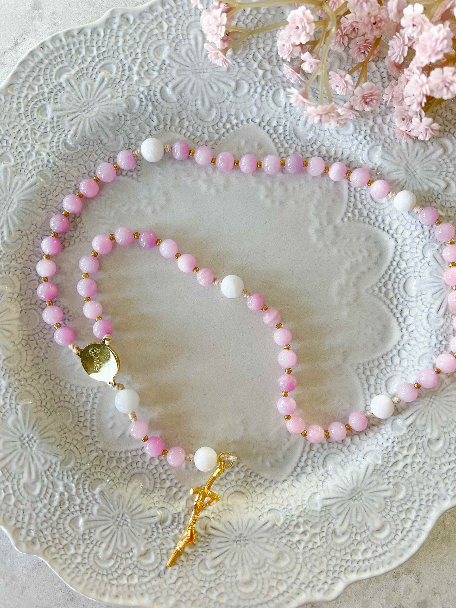 Violet Rosary Beads - Catholic Prayer Beads for Mary's Humility Devotion | Perfect for Daily Prayer, Meditation & Spiritual Gifts