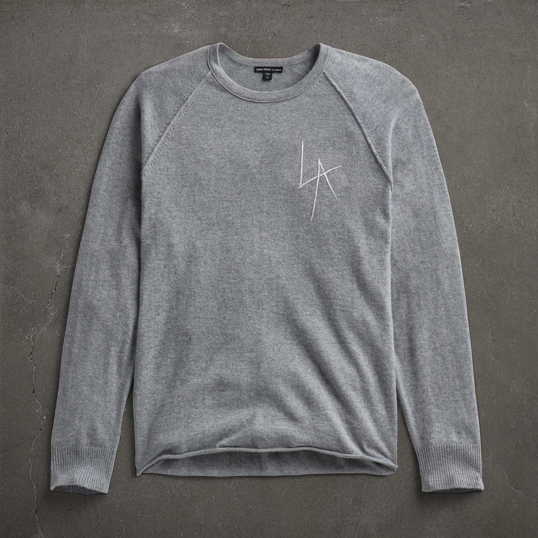 JP x LA Cashmere Raglan Sweater - Soft Heather Grey Pullover for Men & Women | Cozy Winter Wear, Casual Outfits & Layering Essential