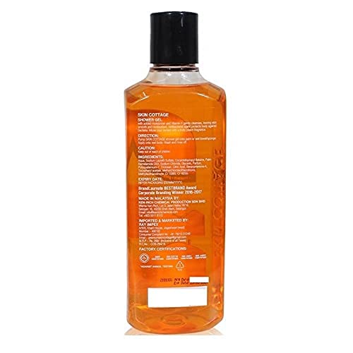 Skin Cottage Peach Shower Gel 400ml - Hydrating & Refreshing Body Wash for Dry & Sensitive Skin - Perfect for Daily Shower & Spa Relaxation