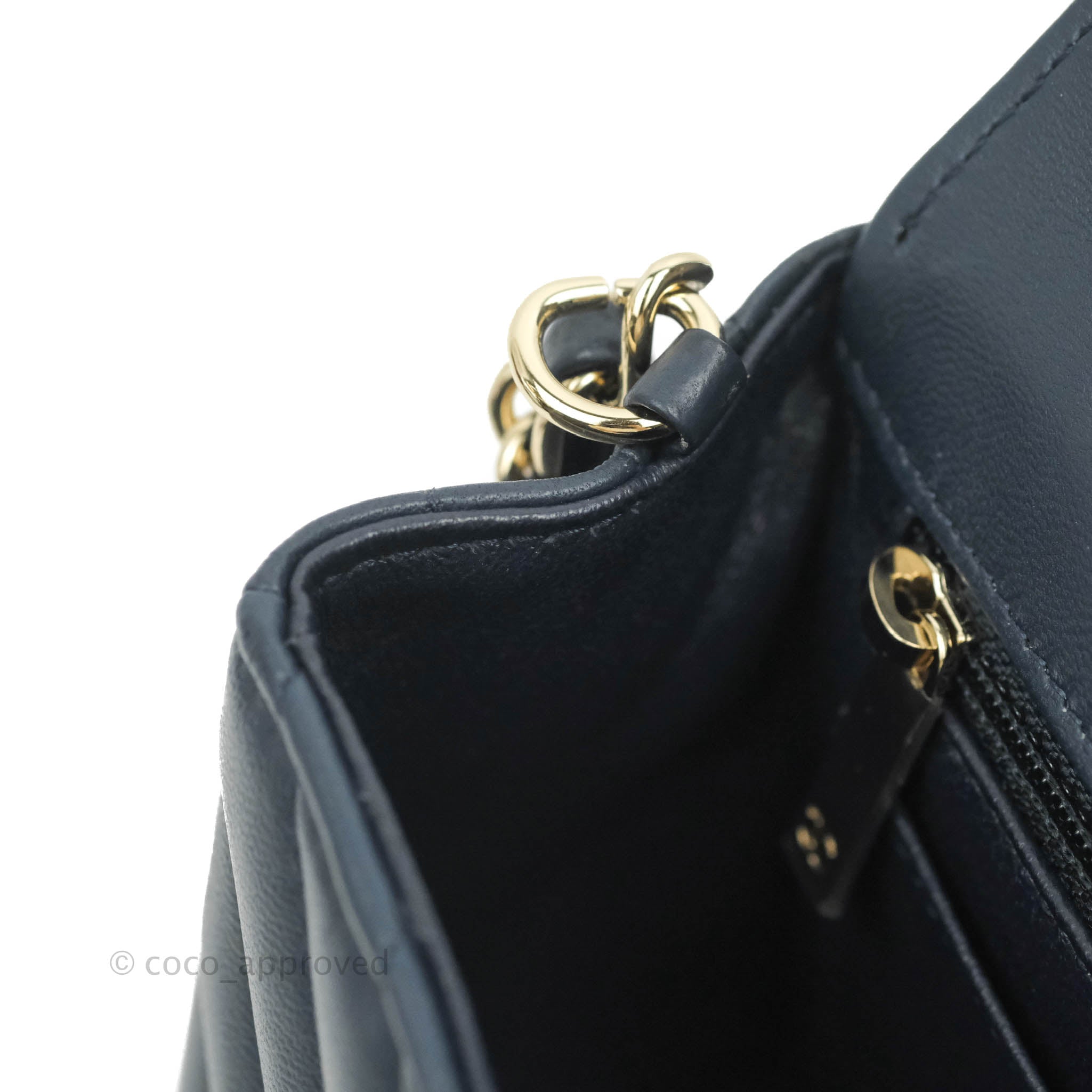 Chanel Chevron Mini Rectangular Flap Bag in Navy Lambskin Leather with Gold Hardware - Luxury Crossbody Purse for Women, Perfect for Date Night & Special Occasions