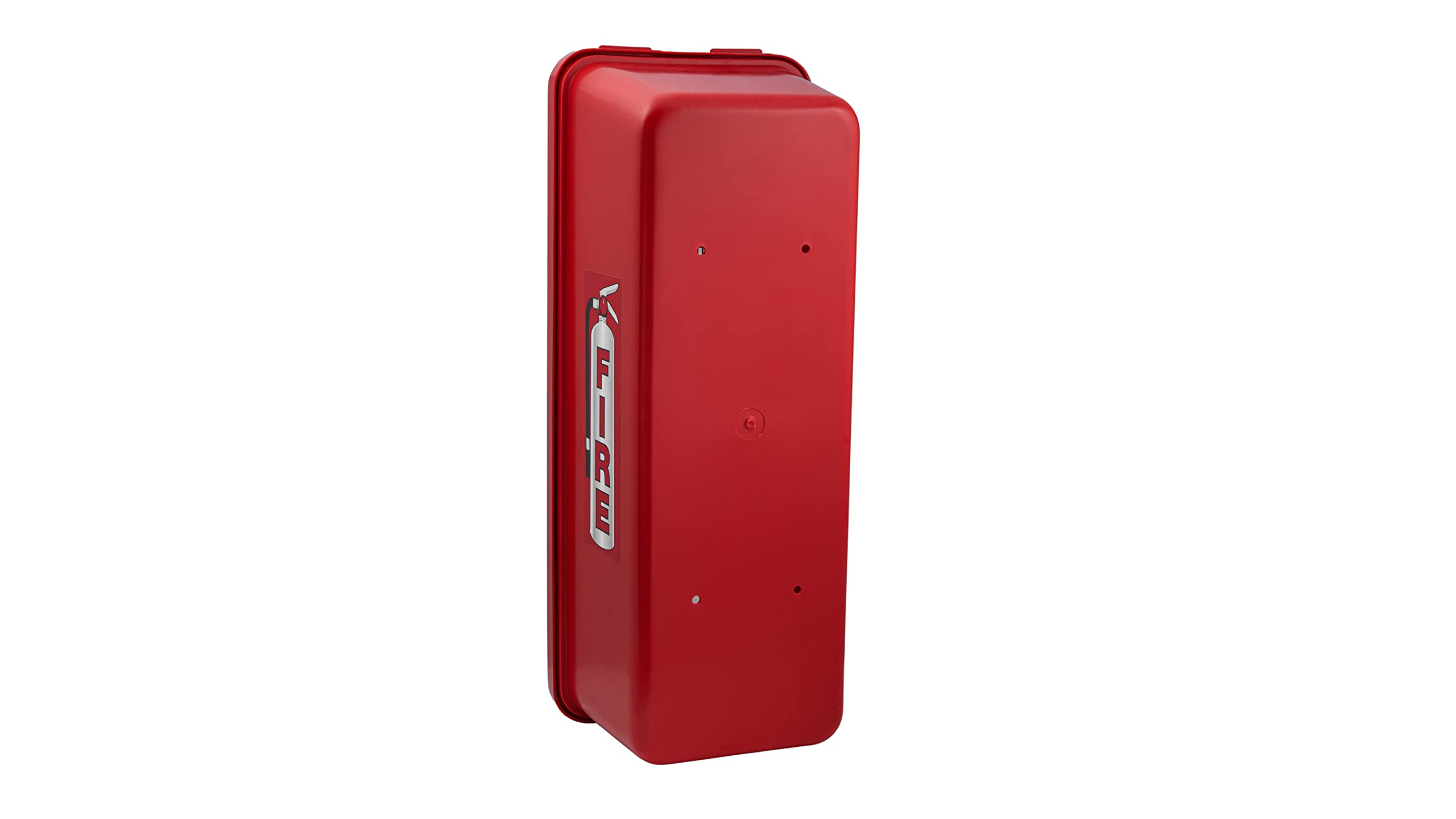 10 lb. Red Surface-Mounted Fire Extinguisher Cabinet with Pull-Panel - Wall Mounted Indoor/Outdoor Storage for Home, Office & Commercial Safety