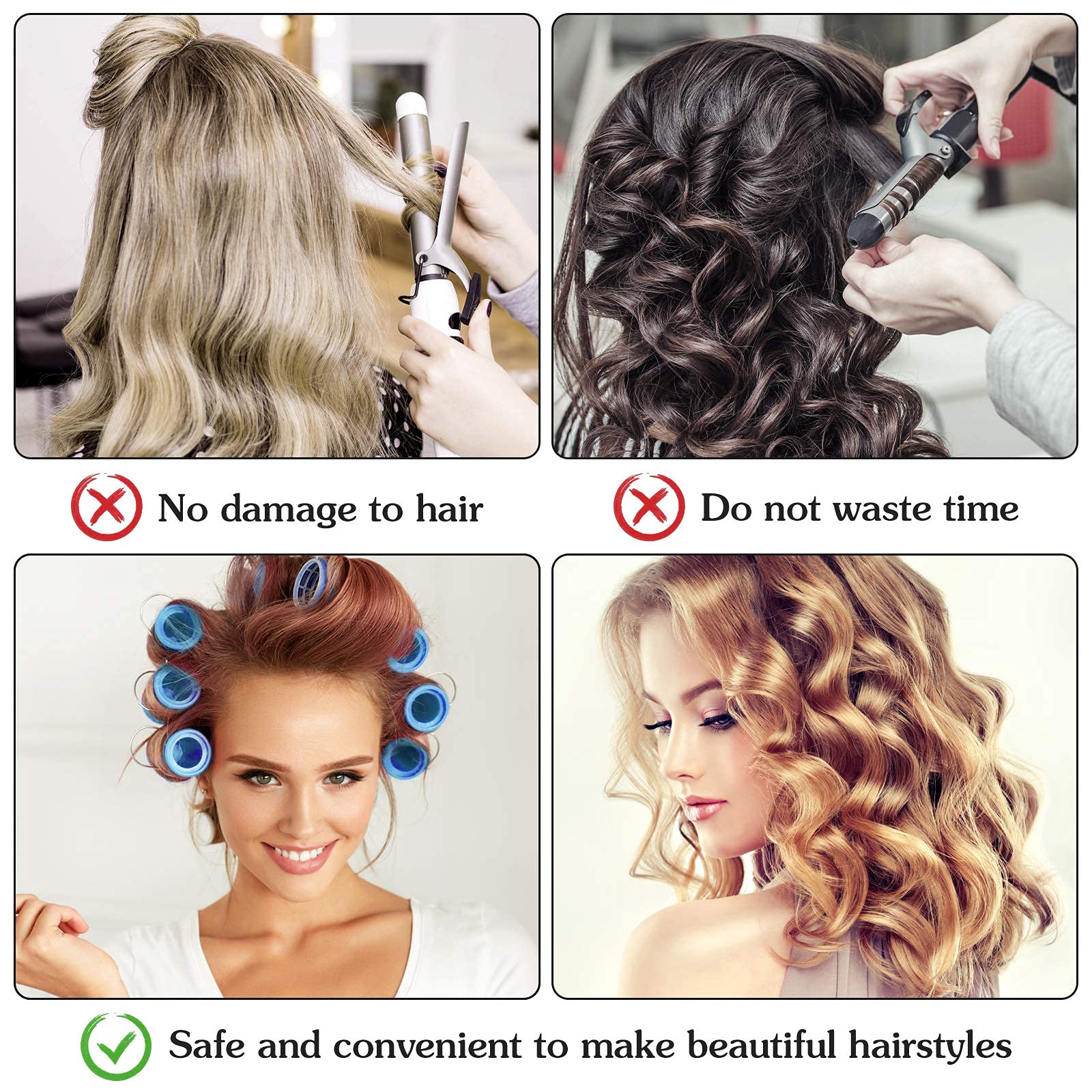 NYAMAH SALES 10 Pack Hair Curling Flexi Rods - Soft Twist Magic Foam Rollers for Heatless Curls, Waves & Volume - No Heat Hair Curler Set for Women & Girls (Great for Home, Salon & Travel Use)