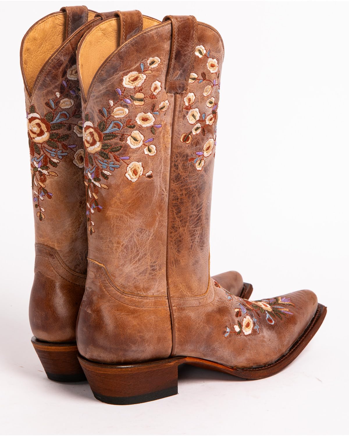 Shyanne Women's Maisie Floral Embroidered Western Leather Boots - Snip Toe Cowgirl Boots for Women | Comfortable & Stylish for Country Dancing, Rodeo & Western Fashion