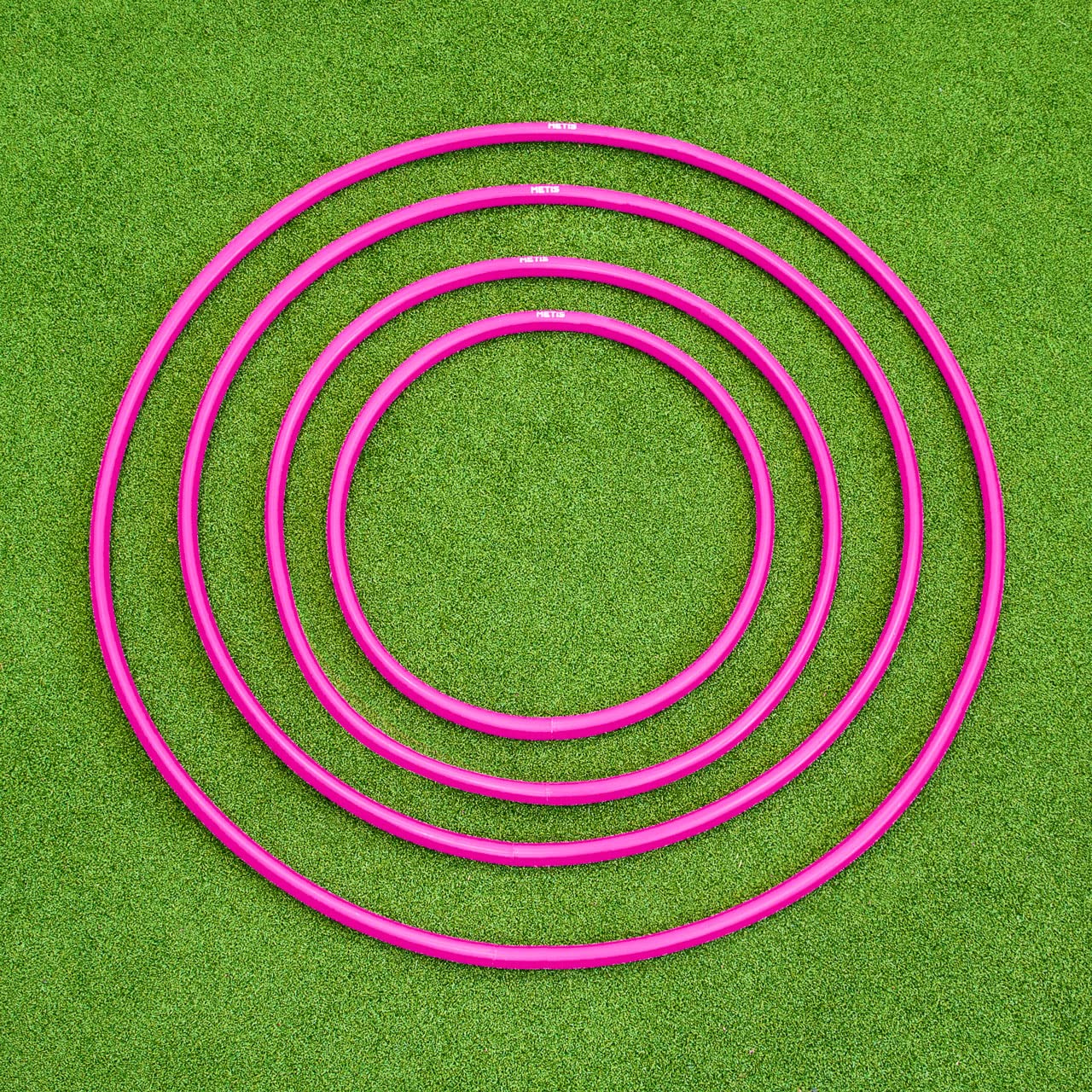 METIS Hula Hoops - Pack of 6 or 12 for Fitness, Exercise & Gymnastics | Kids & Adults Workout Equipment | Dog Agility Training Tool [4 Size Options] - Perfect for Home Gym, Outdoor Activities & Pet Training