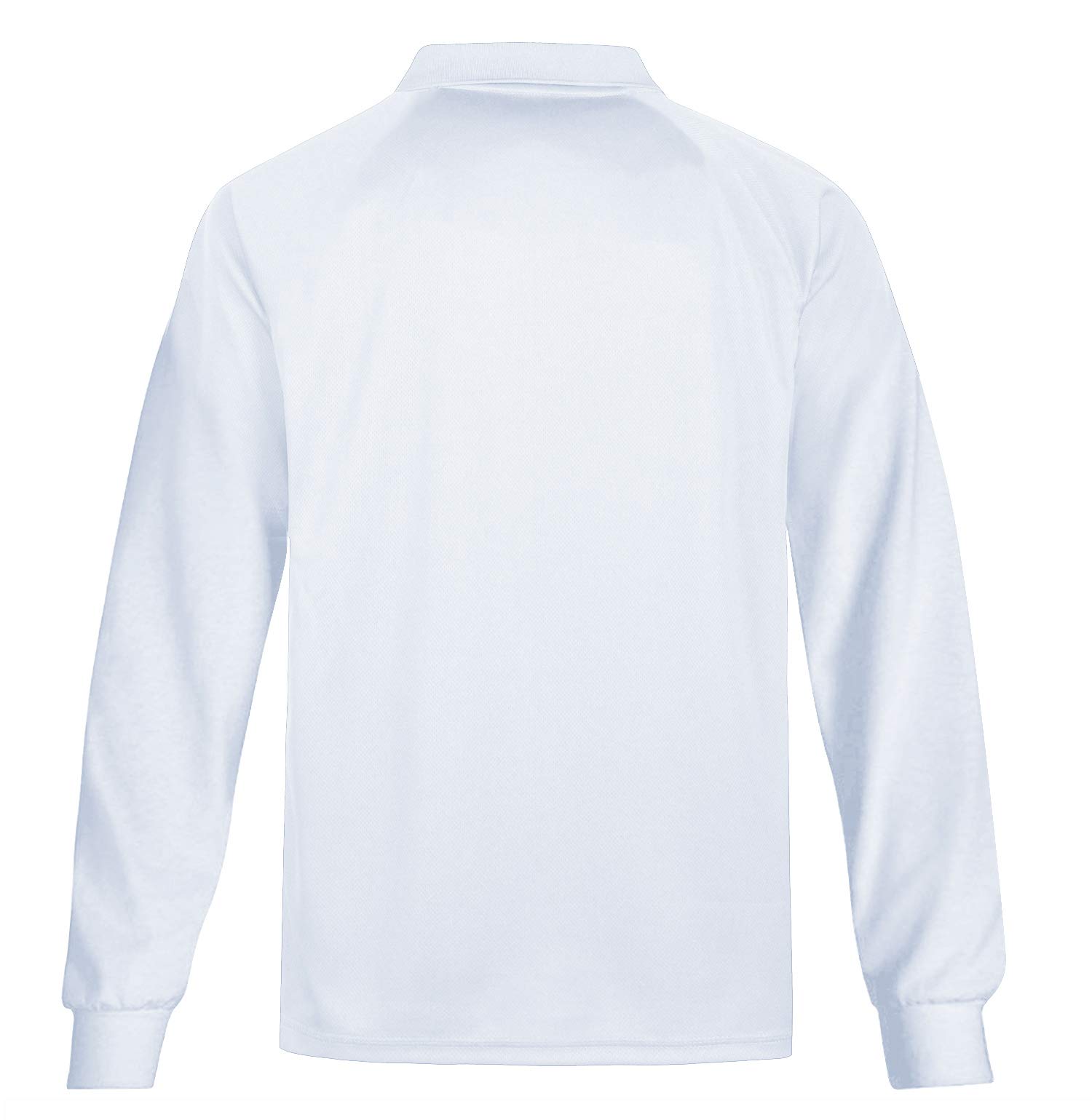 MOHEEN Men's Dry Fit UPF 50+ Long Sleeve Pique Polo Shirt - Moisture Wicking Golf & Casual Shirt for Big & Tall (Sizes M-6XL) | Perfect for Golfing, Outdoor Activities & Business Casual Wear