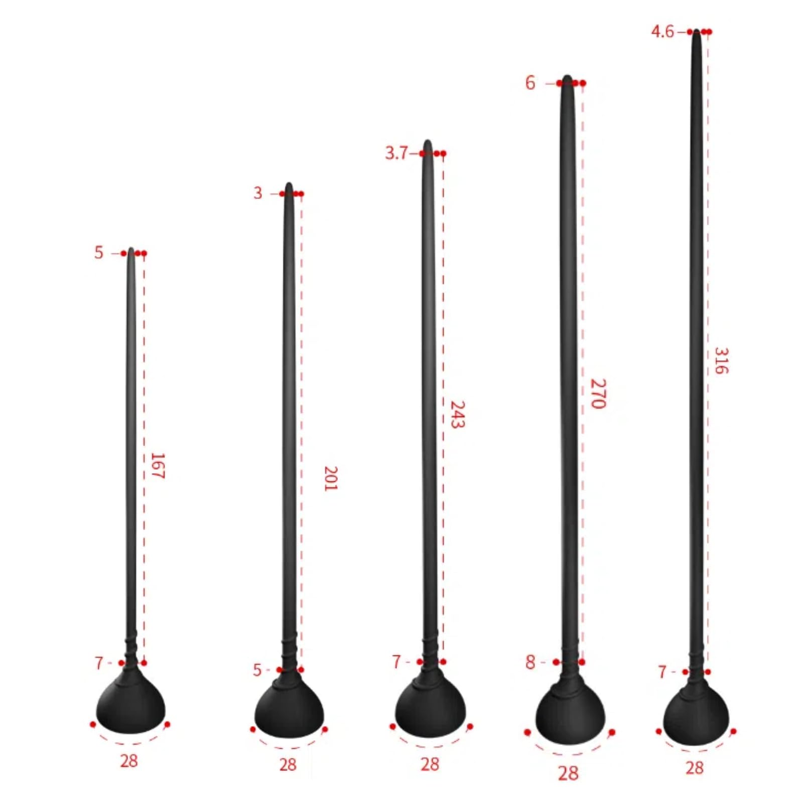 Premium 5-Piece Silicone Urethral Sounding Kit - Extra Long Penis Plug Set for Male Masturbation & Training | Body-Safe Sex Toys for Men & Couples | Enhance Intimacy & Solo Play in Bedroom