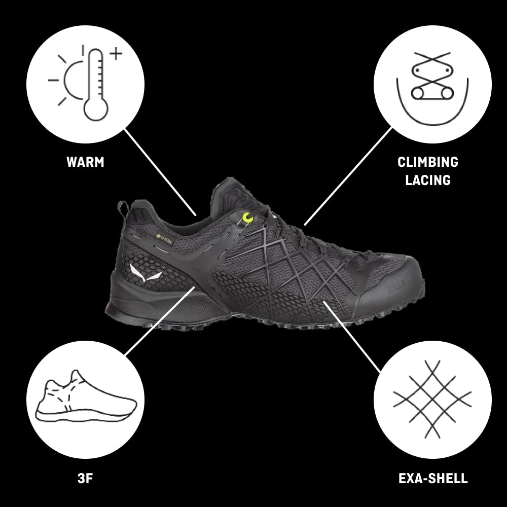 Salewa Men's Wildfire GTX Approach Shoe - Waterproof Hiking & Climbing Shoes with Gore-Tex Technology for Outdoor Adventures, Trail Running & Mountain Trekking