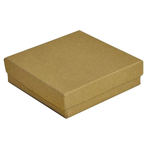 Premium Brown Kraft Cotton Filled Gift Boxes #33 - 100 Pack | Elegant Packaging for Jewelry, Candles & Wedding Favors | Eco-Friendly Gift Wrapping Solution