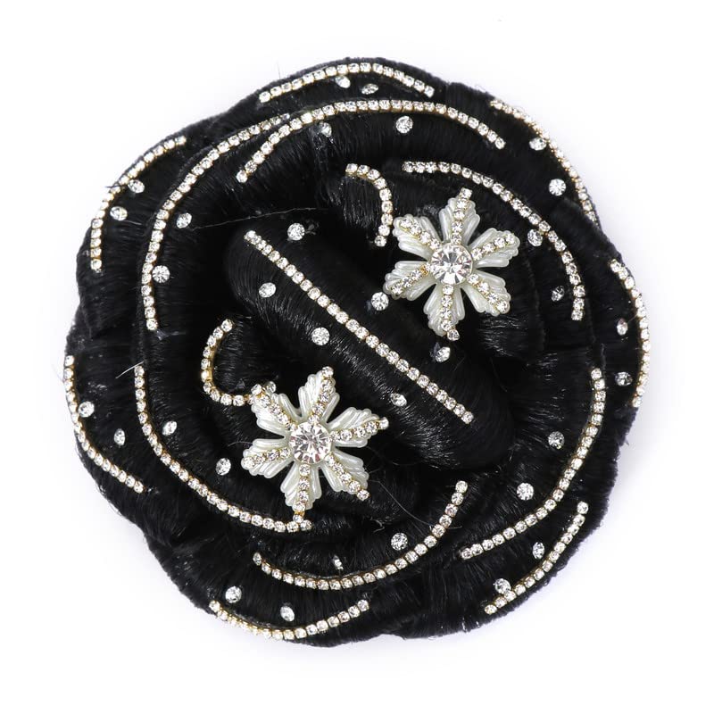 NAVMAV Stone Juda Hair Bun Maker for Women & Girls – Bridal Hair Styling Tool (1pc) | Perfect for Weddings, Prom & Special Occasions