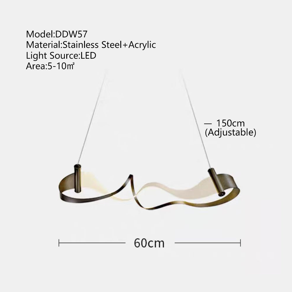 Wave Chandelier - Modern Crystal Ceiling Light Fixture for Living Room, Dining Room & Bedroom | Elegant Lighting Decor for Home, Office & Wedding