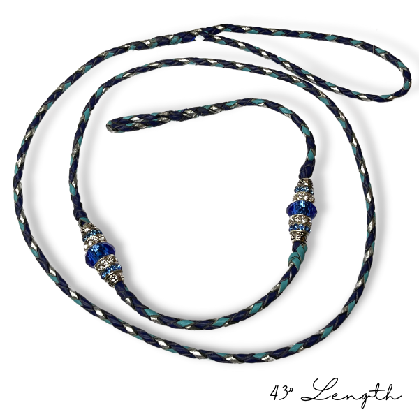 Premium Kangaroo Leather Beaded Dog Show Lead - Durable Training Leash for Professional Handlers & Competition - Perfect for Dog Shows, Training Sessions & Outdoor Walks