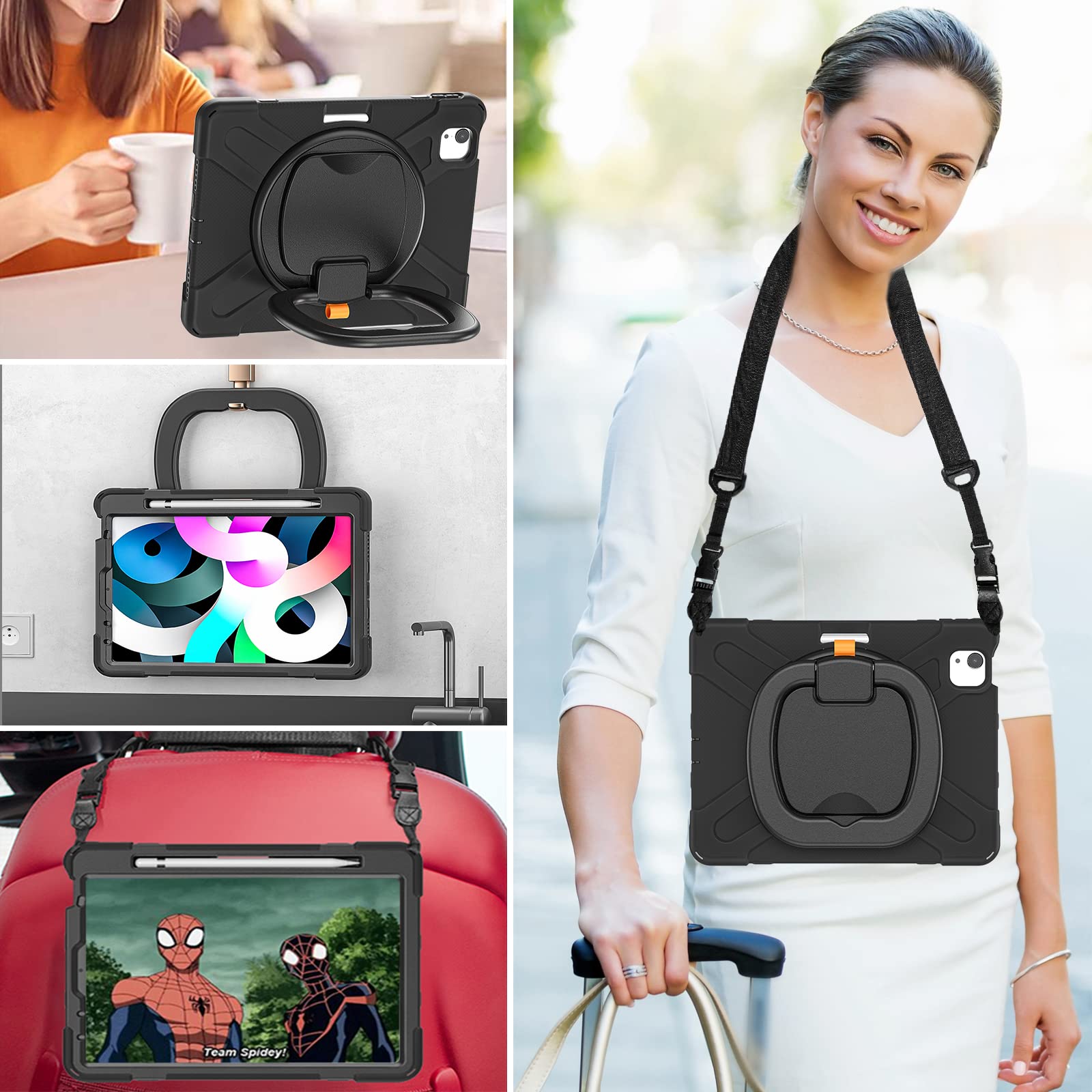 SCSVPN iPad Air 11 Inch Case M3/M2 (7th/6th Gen 2025/2024) & iPad Air 5th/4th Gen 10.9