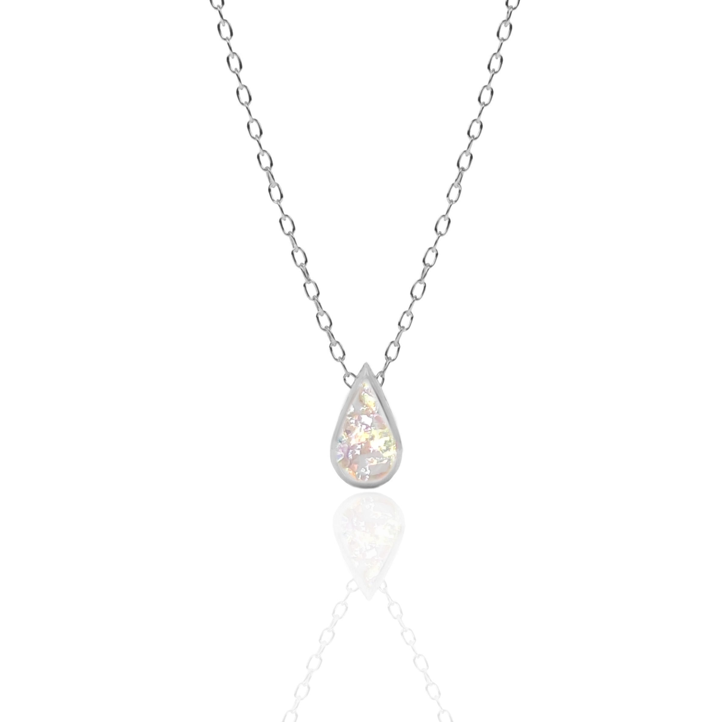 Serenity Droplet Memorial Ashes Necklace - Elegant Cremation Jewelry for Loved Ones | Perfect for Keeping Memories Close During Travel, Special Occasions & Everyday Wear