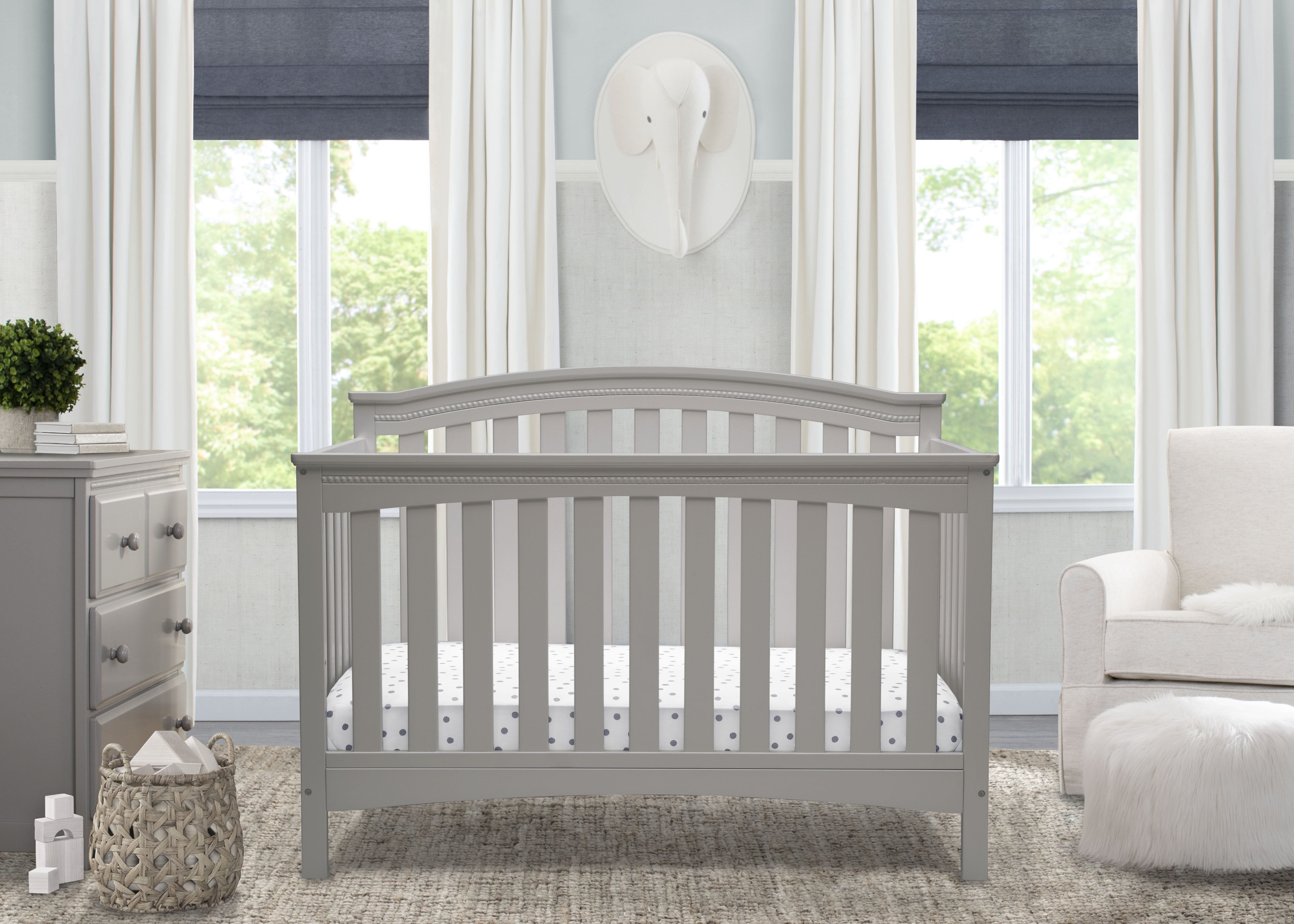 Waverly 6-in-1 Convertible Baby Crib - Toddler Bed, Daybed & Full-Size Bed - Safe Nursery Furniture for Newborns to Teens - Perfect for Baby Rooms & Kids Bedrooms