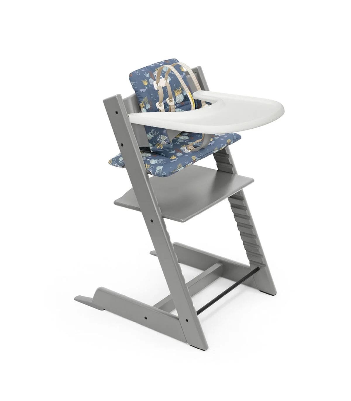 Stokke Tripp Trapp Complete High Chair with Baby Tray - Adjustable Wooden Highchair for Toddlers & Kids - Perfect for Dining, Feeding & Learning at Home
