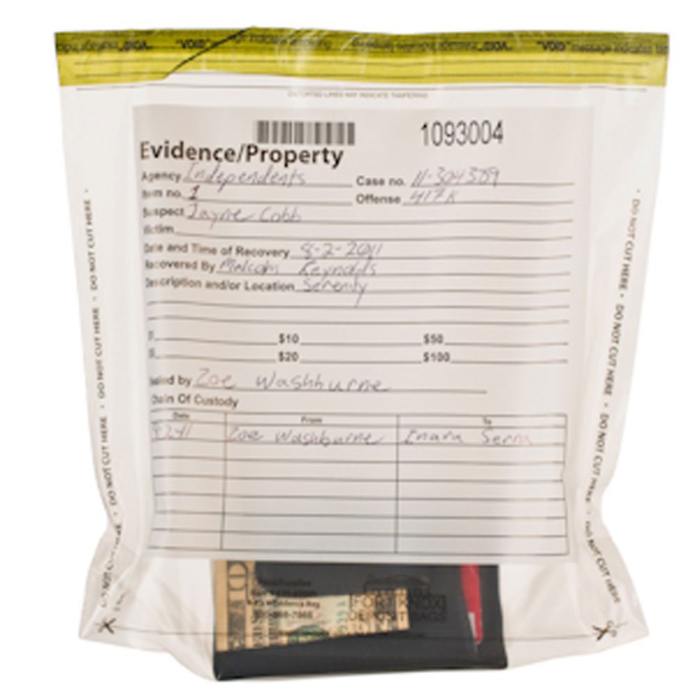 BankSupplies Clear Evidence Bags - 8.5