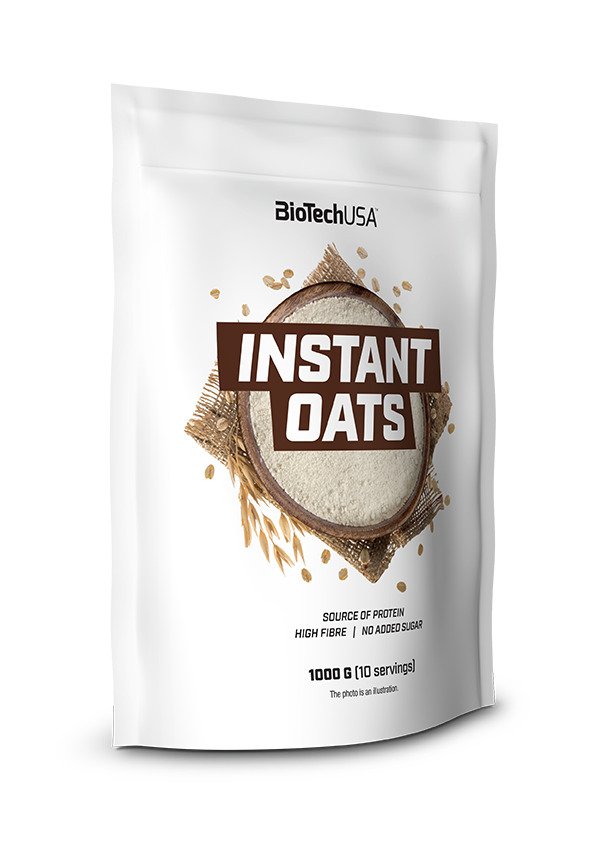 BioTechUSA Instant Oats with Hazelnut - 1000g Quick & Healthy Breakfast for Weight Loss & Muscle Gain | Perfect for Busy Mornings, Post-Workout & On-the-Go Nutrition