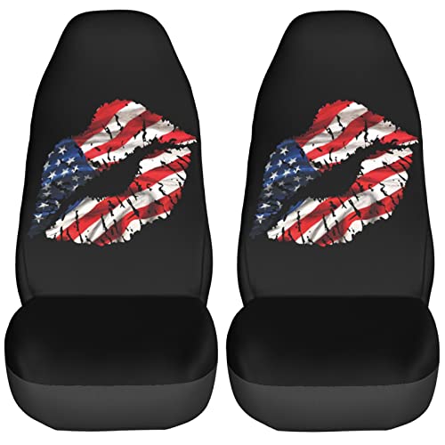 American Flag Lips Kiss