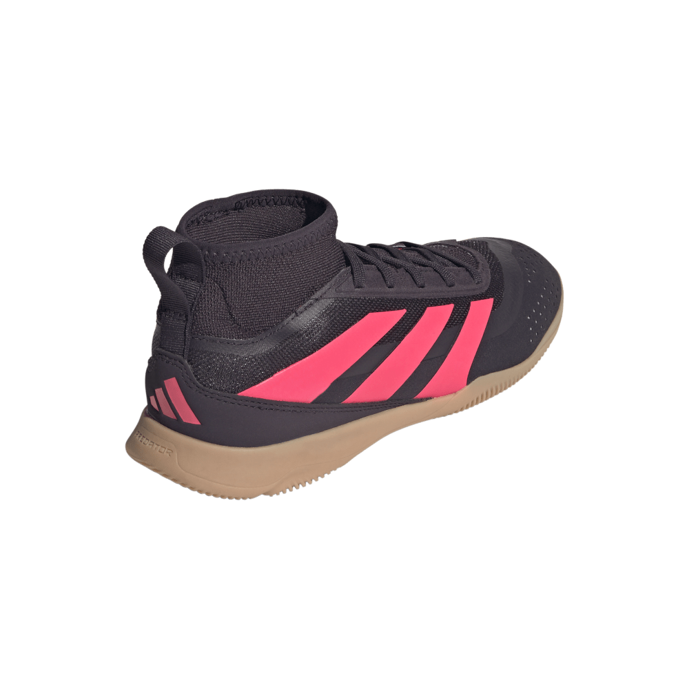Adidas Predator League Indoor Soccer Shoes for Kids - Youth Football Cleats (Aurora Blue/Turbo/Gum) - Perfect for Indoor Training & School Gym Class