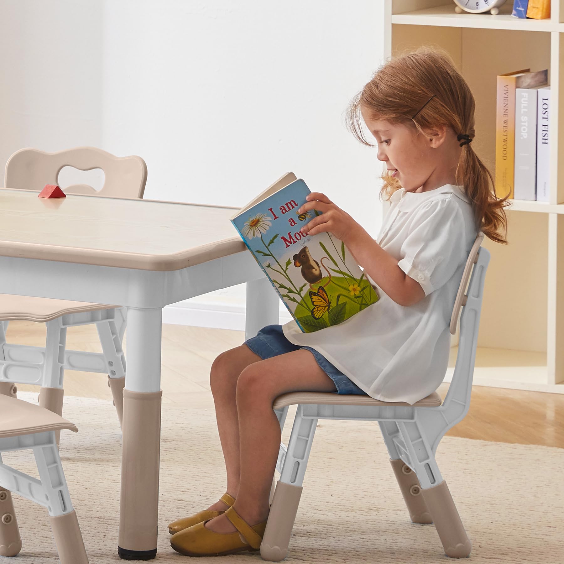 Adjustable Kids Table and 2 Chairs Set - 31.5