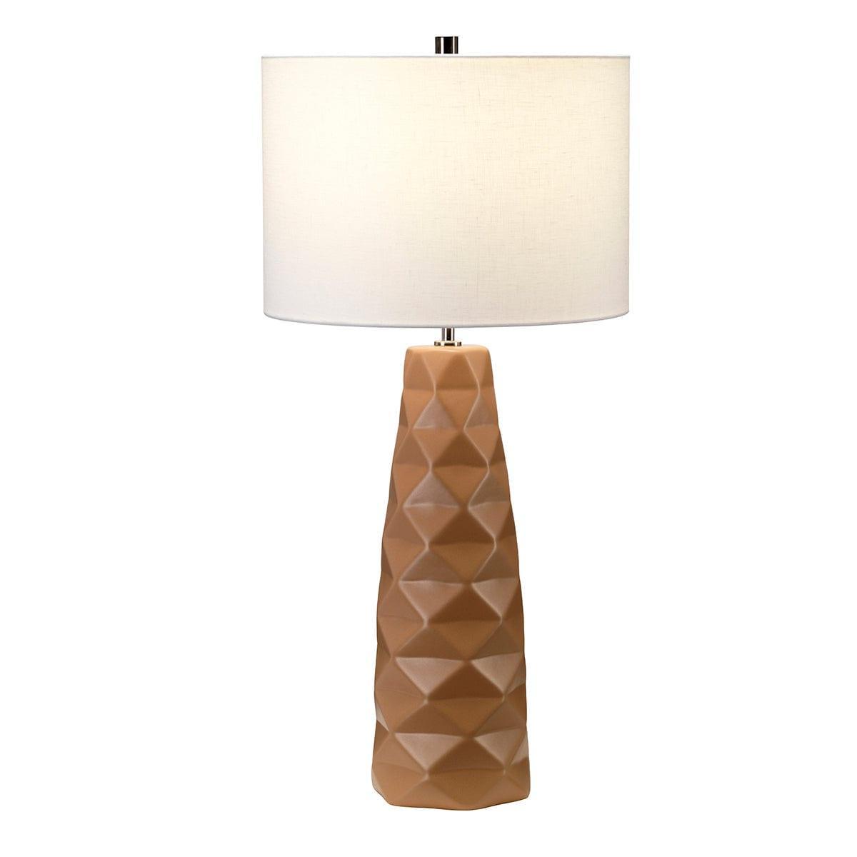 Elstead Lighting Vauxhall Caramel Ceramic Table Lamp - Vintage Style Bedside Lamp for Living Room, Bedroom & Office Decor