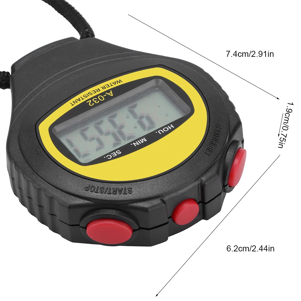 Natudeco Digital Sports Stopwatch Timer - Portable Handheld Stopwatch for Fitness, Swimming, Running & Training | Track Workouts, Lap Times & Athletic Performance