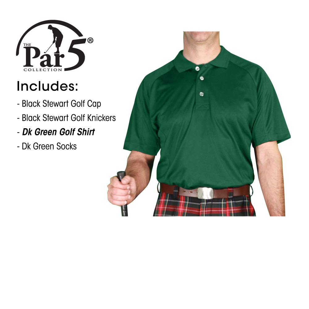 Black Stewart Men's Dark Green Golf Outfits - Premium Golf Apparel for Tournaments & Casual Play