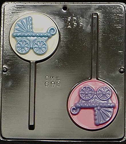 Baby Shower Carriage Lollipop Mold - Chocolate Candy Making for Parties
